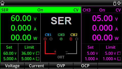 One-key setting for series and parallel