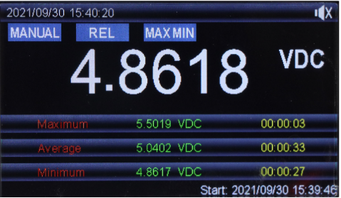 The UT8804E digital multimeter has the function of maximum and minimum value statistics