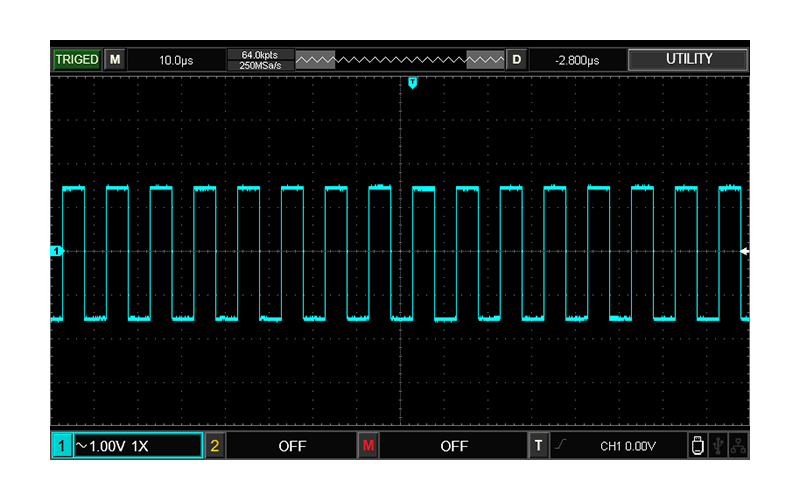 Wider display range and multiple frequency square wave options