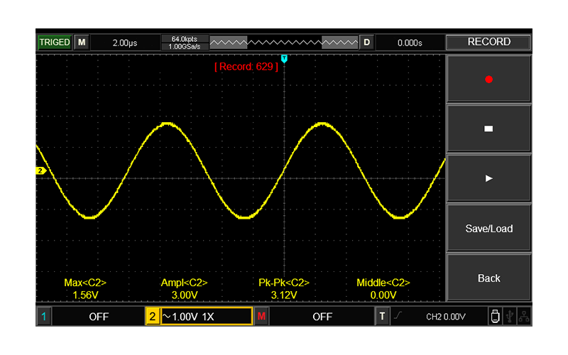 Various parameter measurement and waveform recording functions