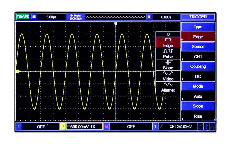 Multiple trigger functions and multi-frequency standard square wave optional