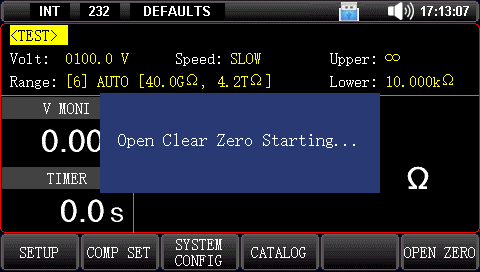 Open circuit calibration