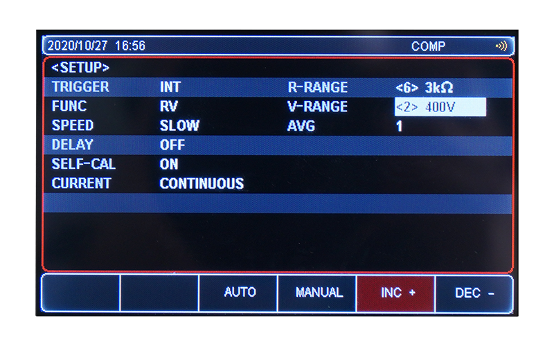 Optional Range mode and Data storage