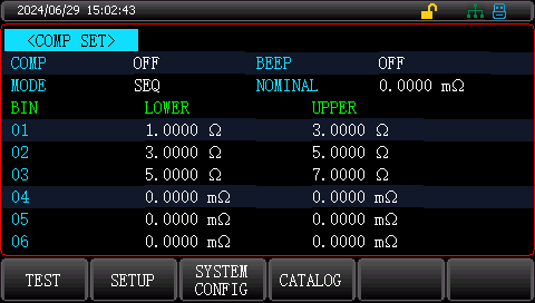 6 bins comparator