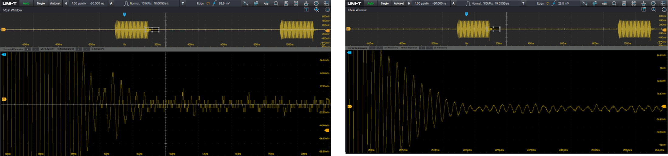 Side-by-side comparison between 8-bit and 12-bit ADC