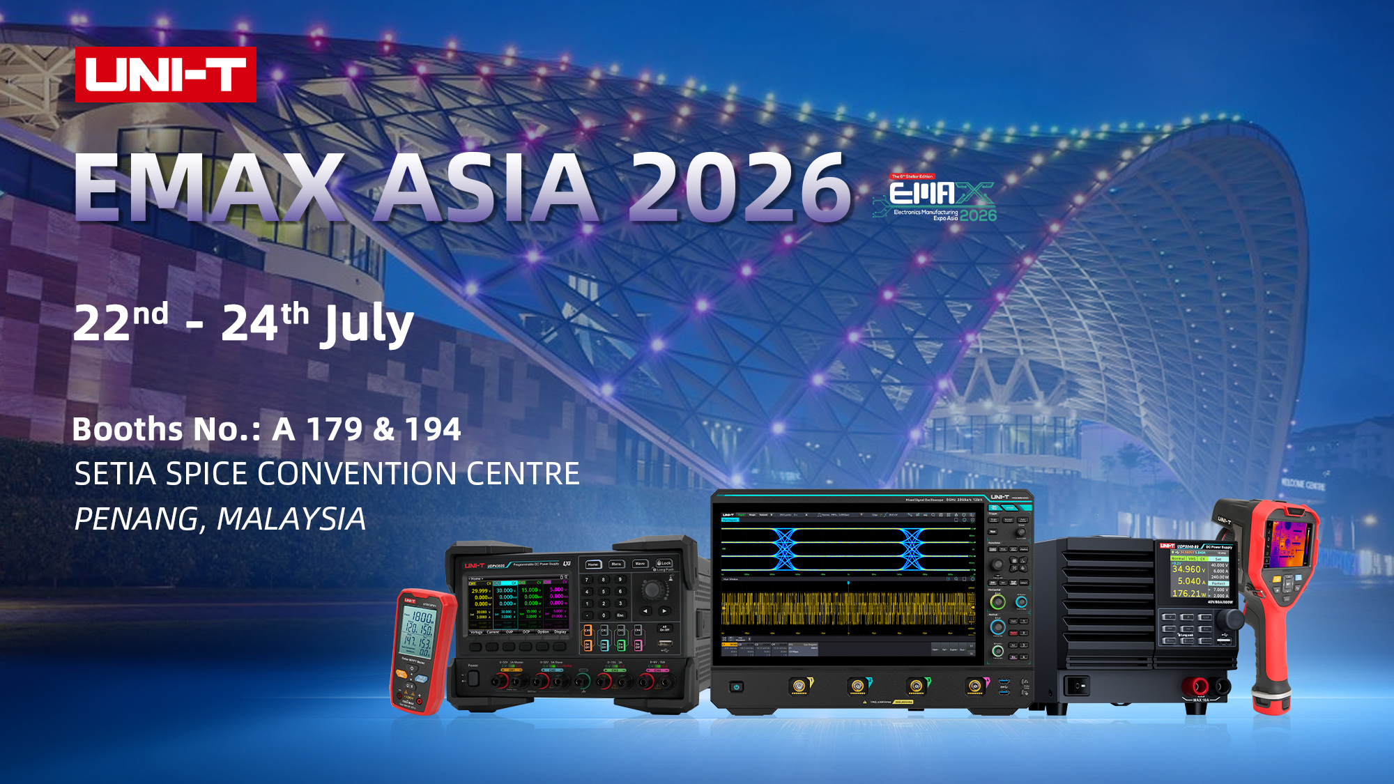 2026 EMAX Exhibition UNI-T Invitation Banner